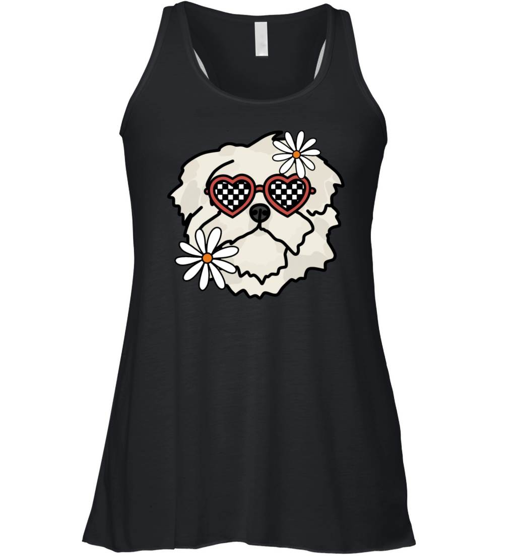 Lhasa Apso Retro Dog Women's Flowy Tank Top