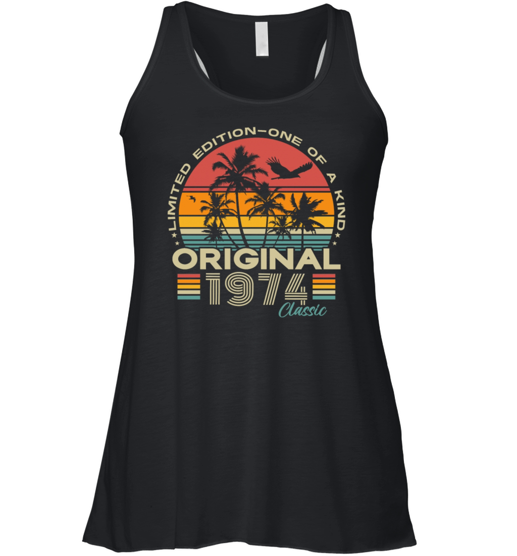 Original 1974 Vintage Retro 50th birthday Women's Flowy Tank Top