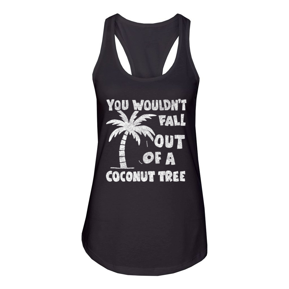 Kamala Harris coconut tree funny saying elections Women's Racerback Tank