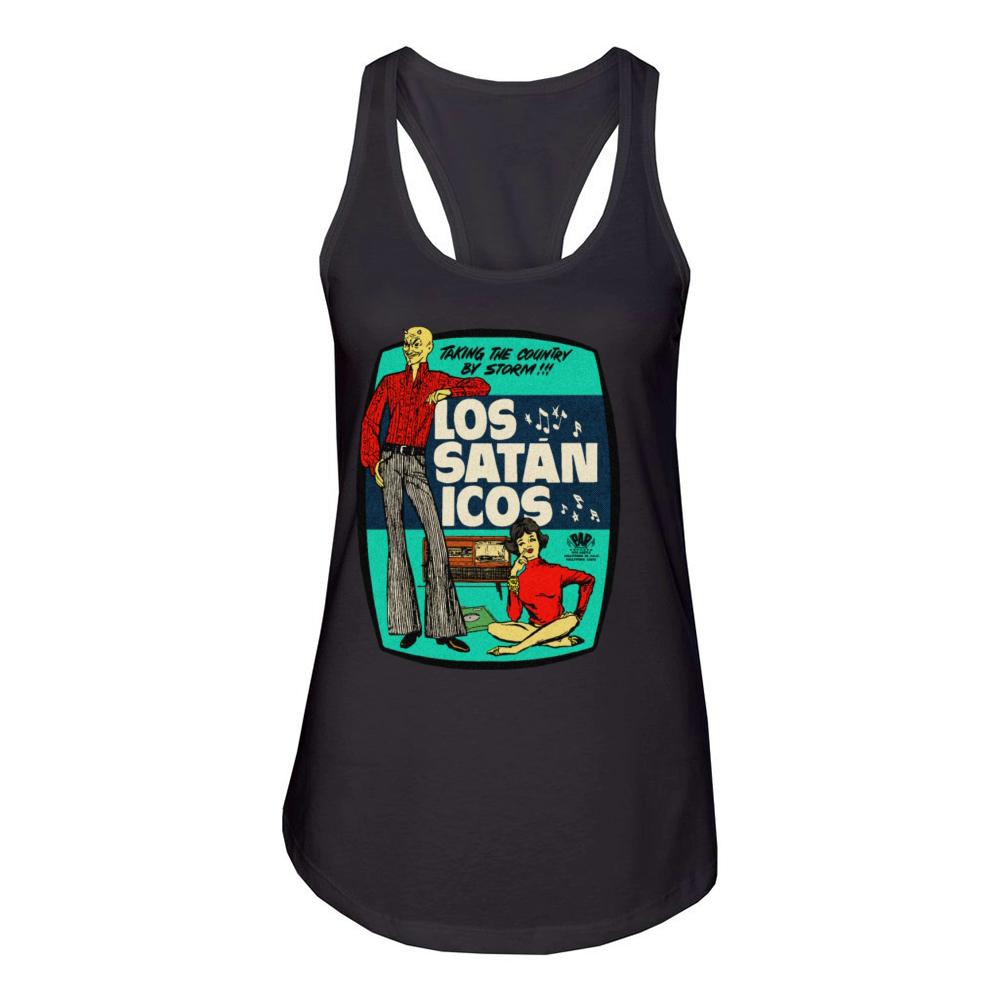 Vintage Mexican Devil Light Rock Band Women's Racerback Tank