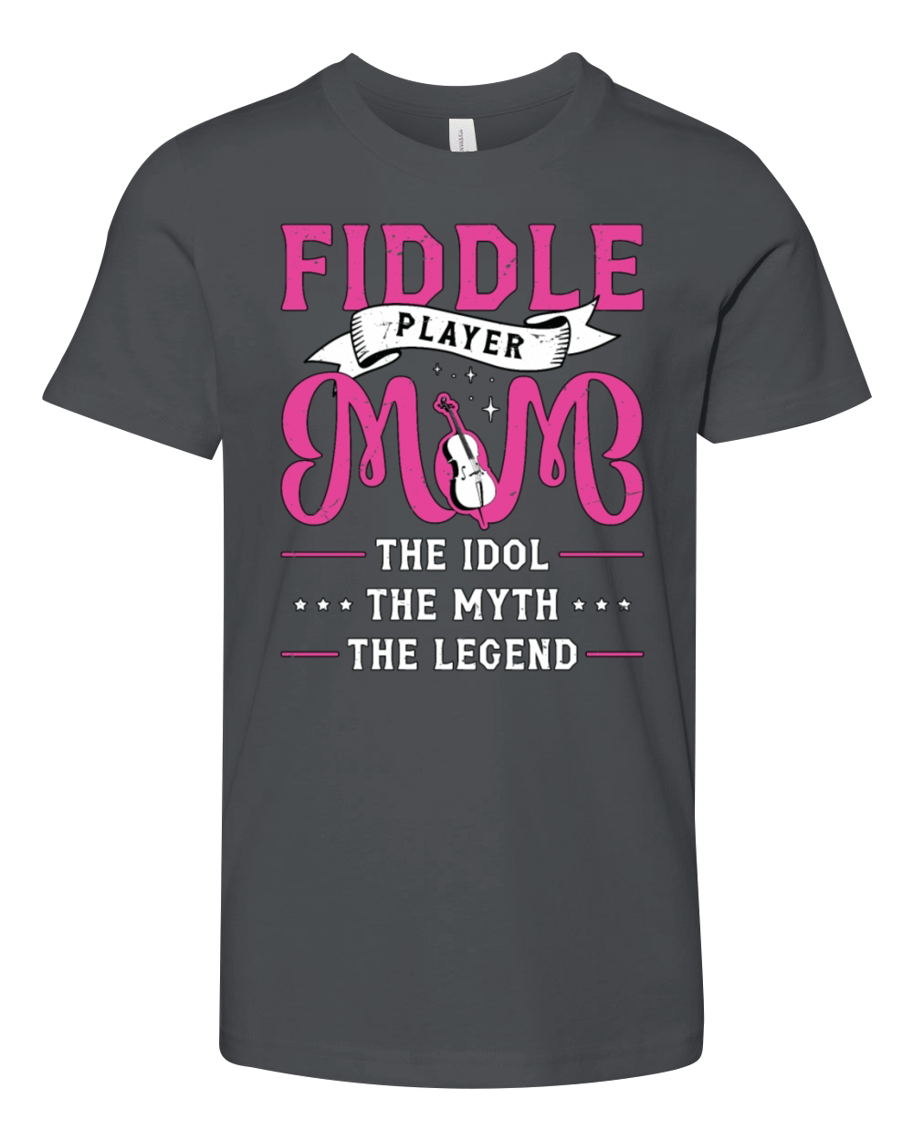 Fiddle Player Mom The Idol Loves Country Music Youth Unisex Jersey Tee