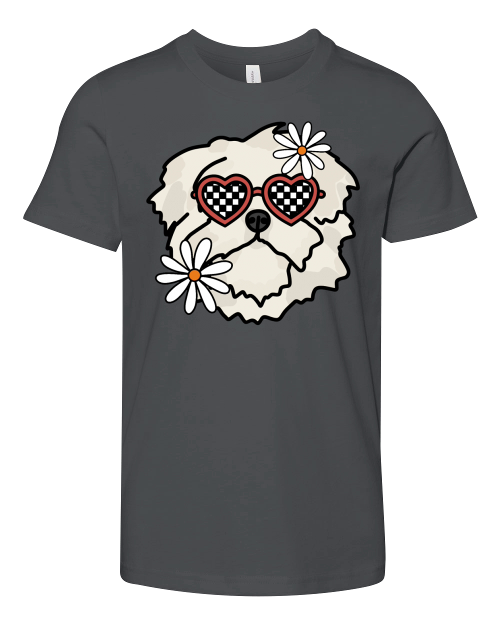 Lhasa Apso Retro Dog Youth Unisex Jersey Tee