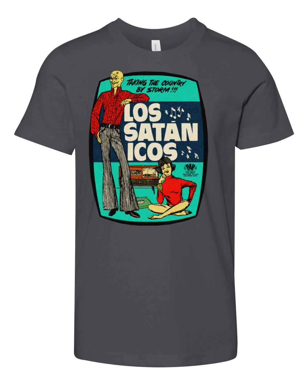 Vintage Mexican Devil Light Rock Band Youth Unisex Jersey Tee