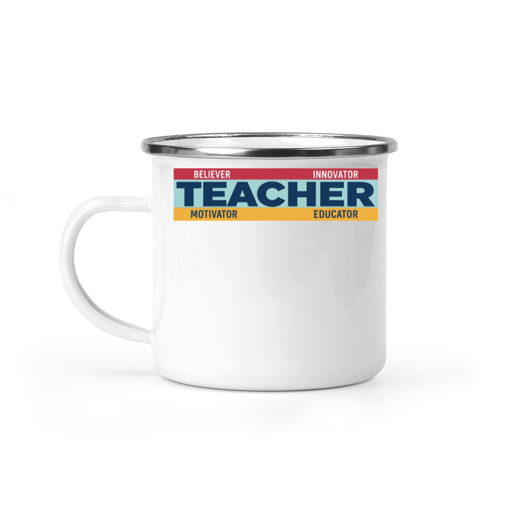 teacher believer innovator motivator educator Camping Mug