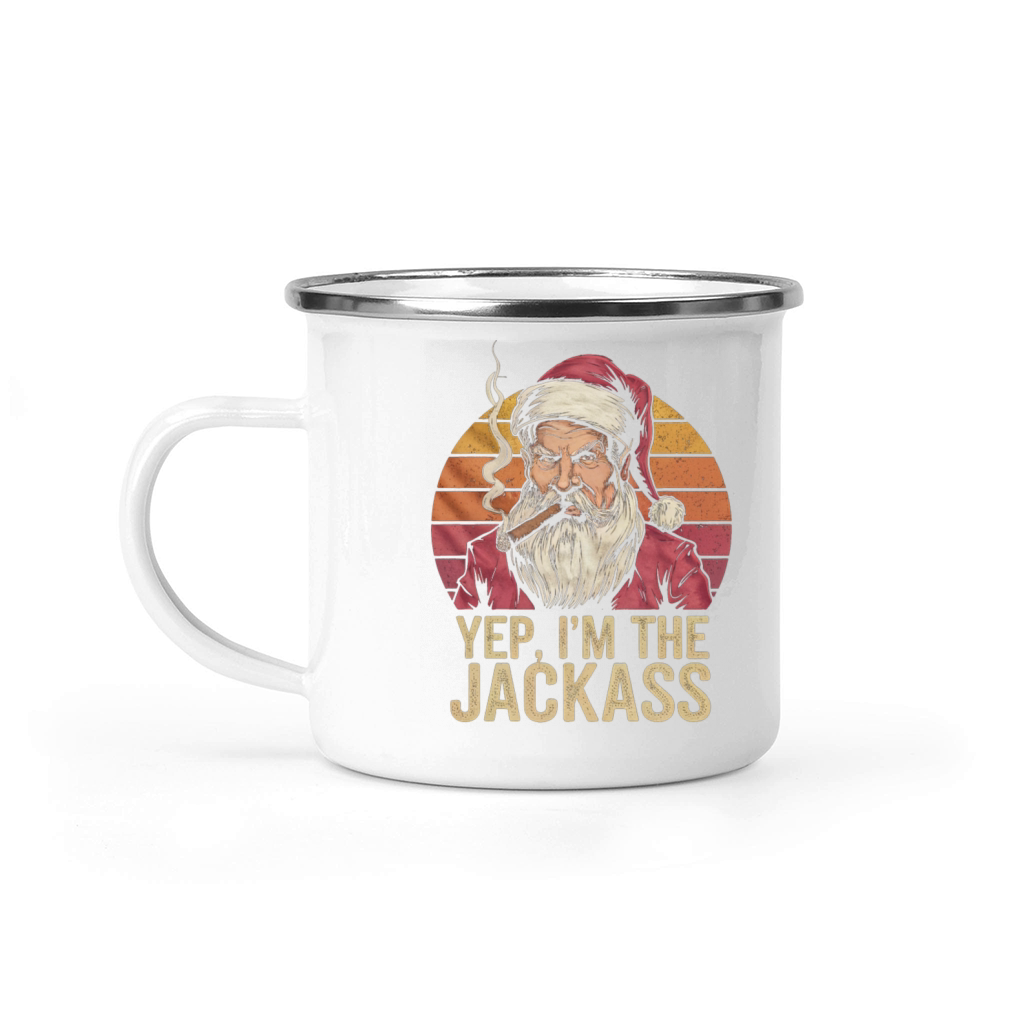 Yep I m The Jackass Funny Vintage Halloween Santa Camping Mug