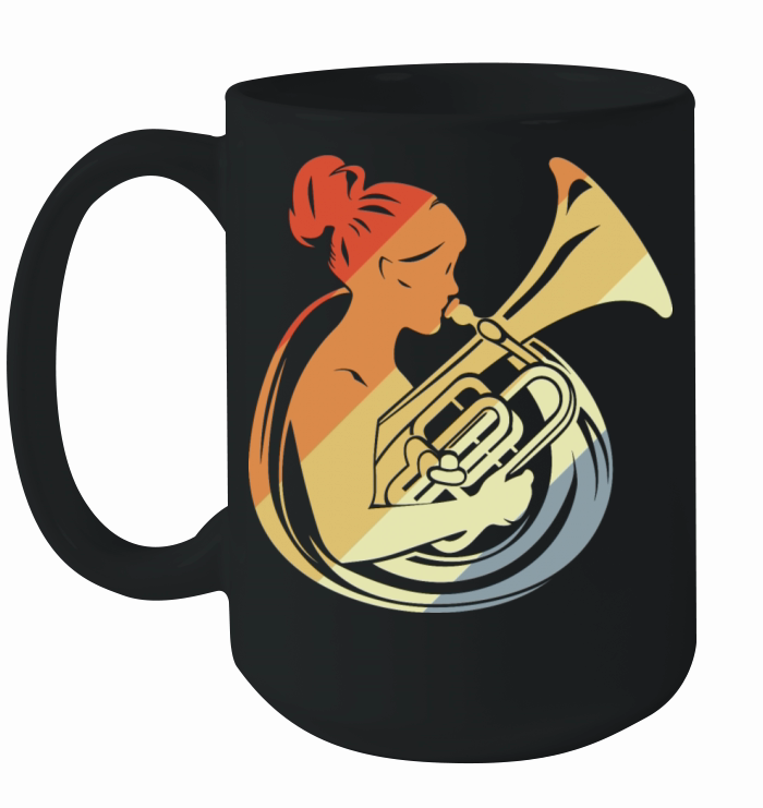 Tuba Girl Vintage Look Ceramic Mug