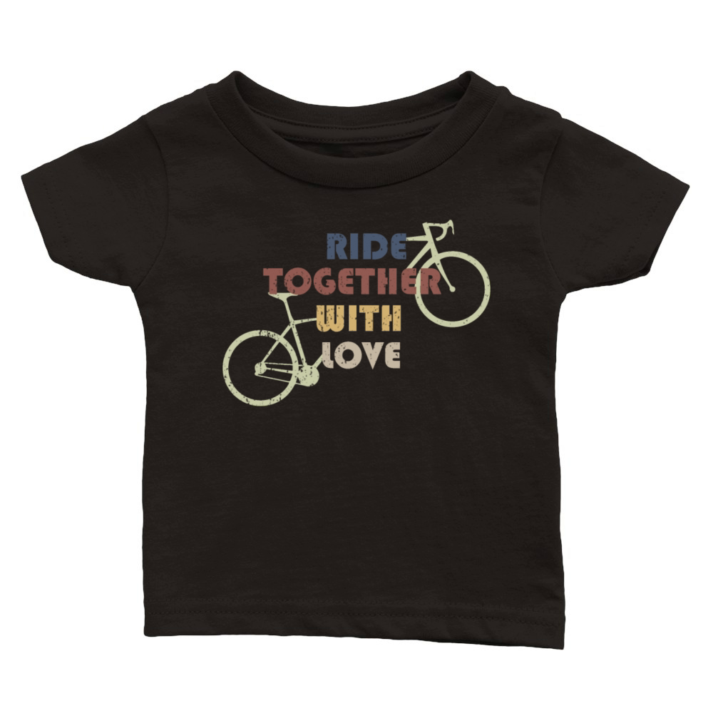 Biking Ride Together With Love Classic Baby Crewneck T-shirt