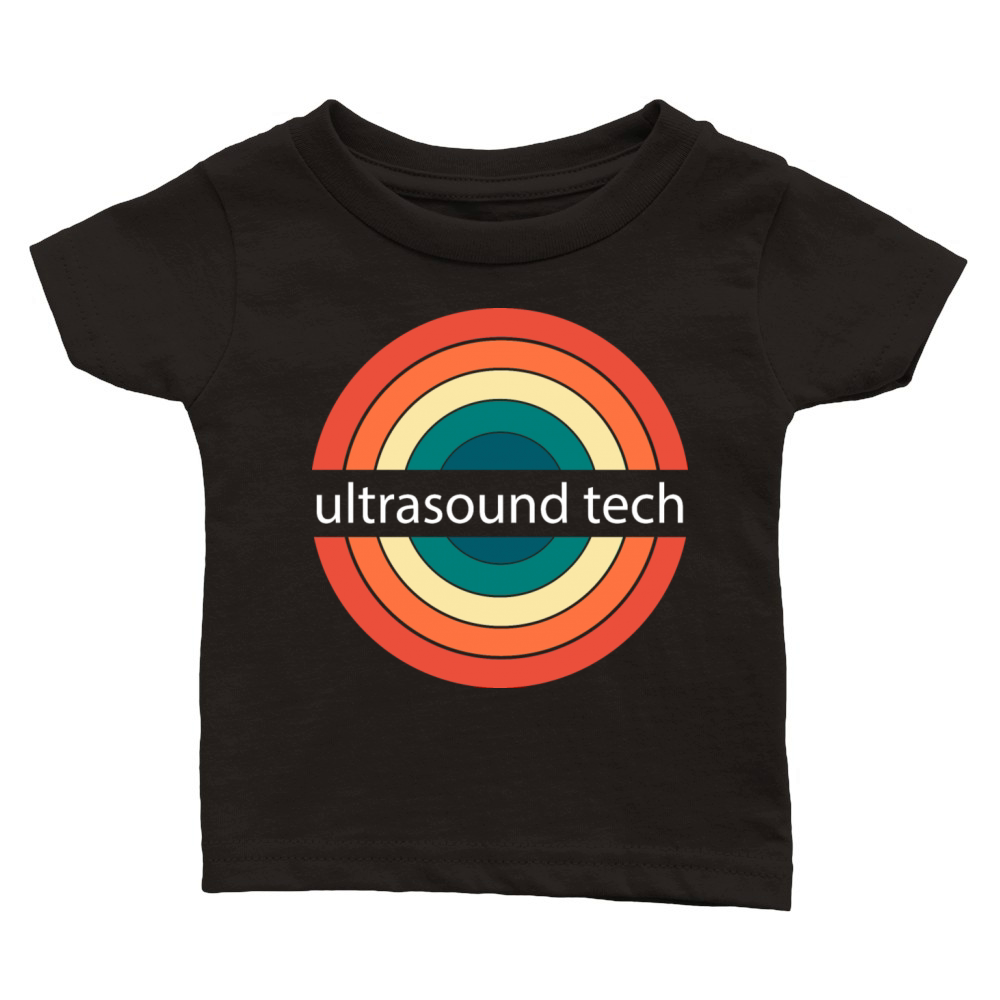 Retro Vintage Sonogram Funny Ultrasound Tech Classic Baby Crewneck T-shirt