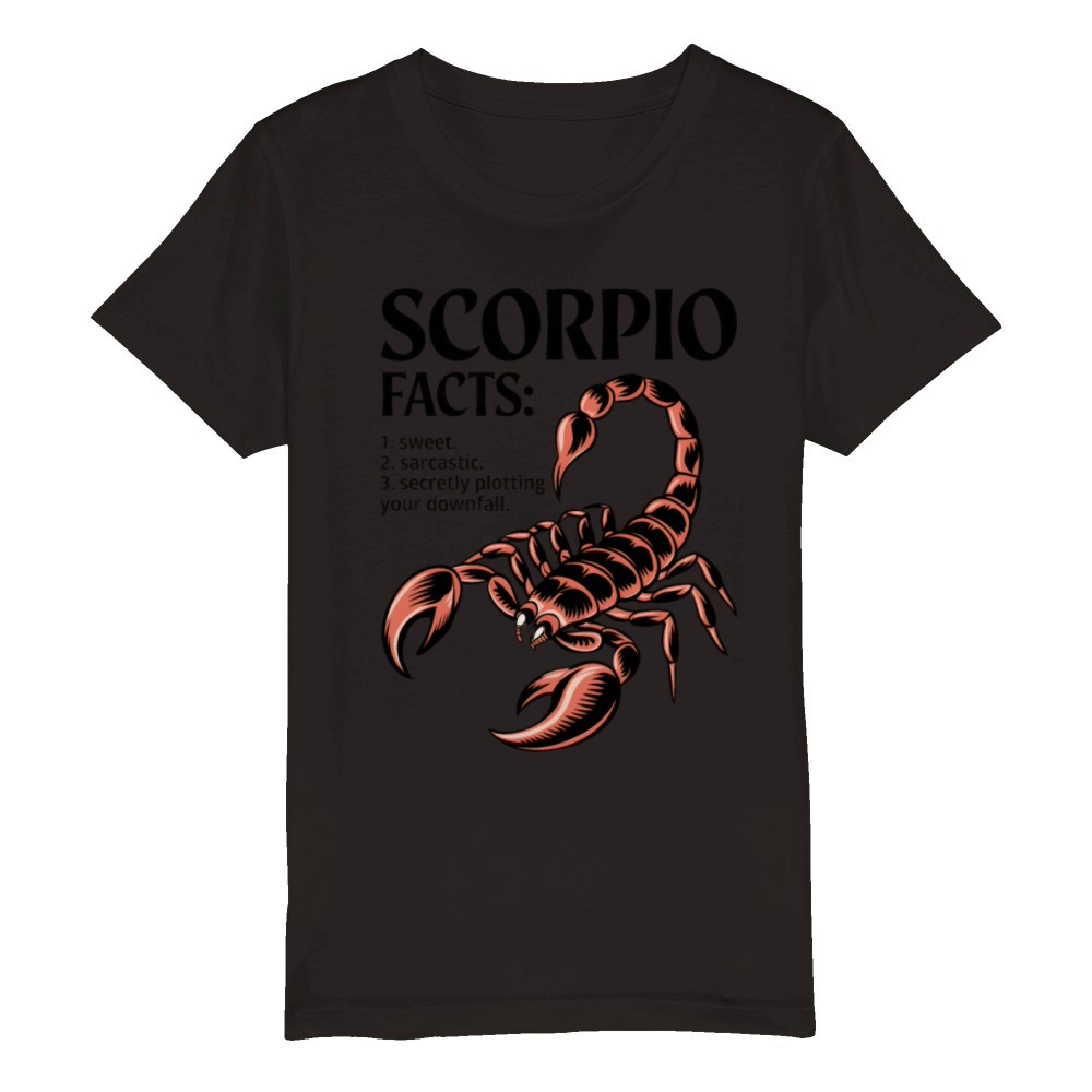 Funny Scorpio Zodiac Quote Organic Kids Crewneck T-shirt