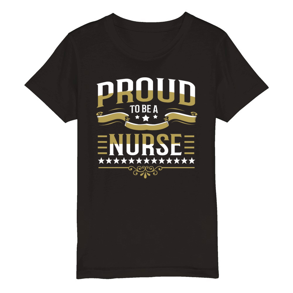 Male Nursing Medical Worker Proud To Be A Nurse Organic Kids Crewneck T-shirt