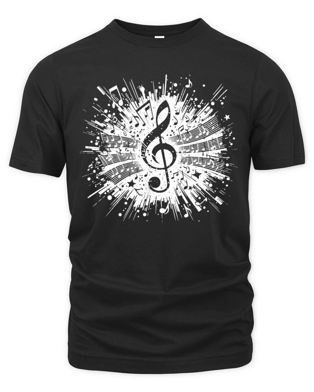 Flying Music Clef Vintage Sheet Music Organic Unisex T-shirt