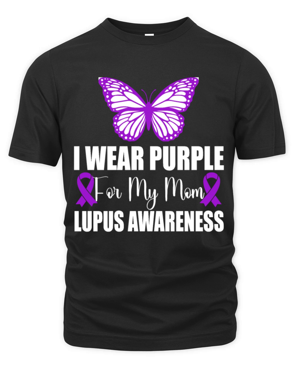 I wear Purple for my Mom Lupus Awareness Organic Unisex T-shirt