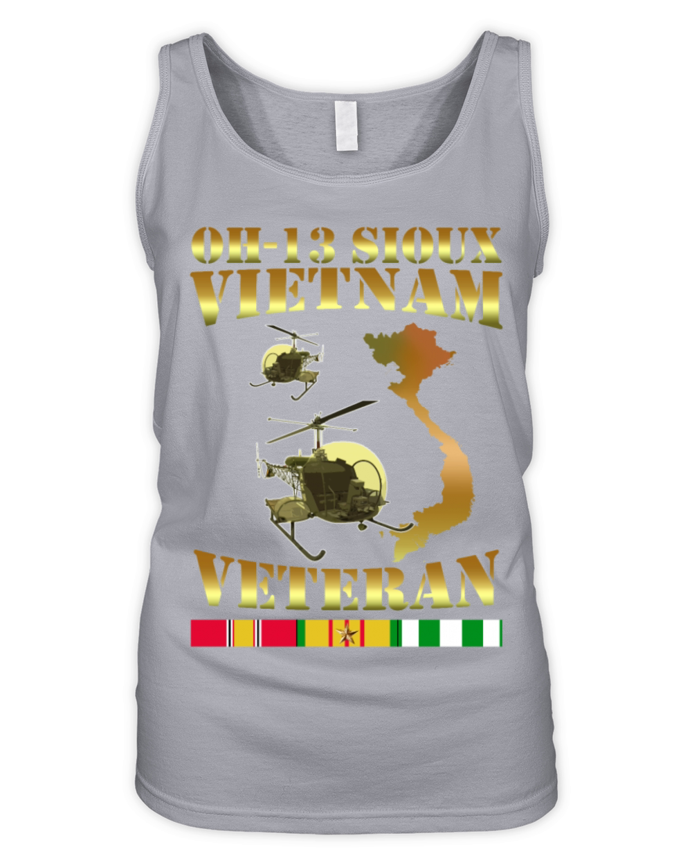 Bell h 13 Sioux helicopter Organic Women's Tank Top