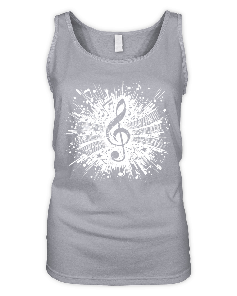 Flying Music Clef Vintage Sheet Music Organic Women's Tank Top