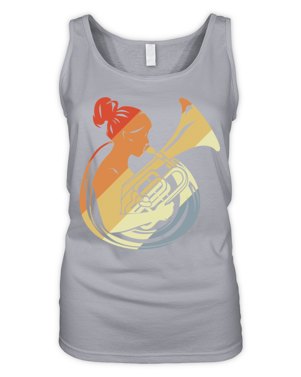 Tuba Girl Vintage Look Organic Women's Tank Top