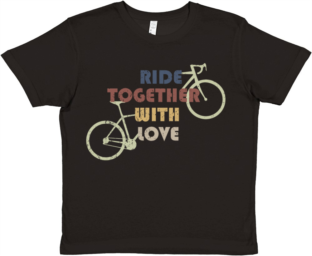 Biking Ride Together With Love Premium Kids Crewneck T-shirt