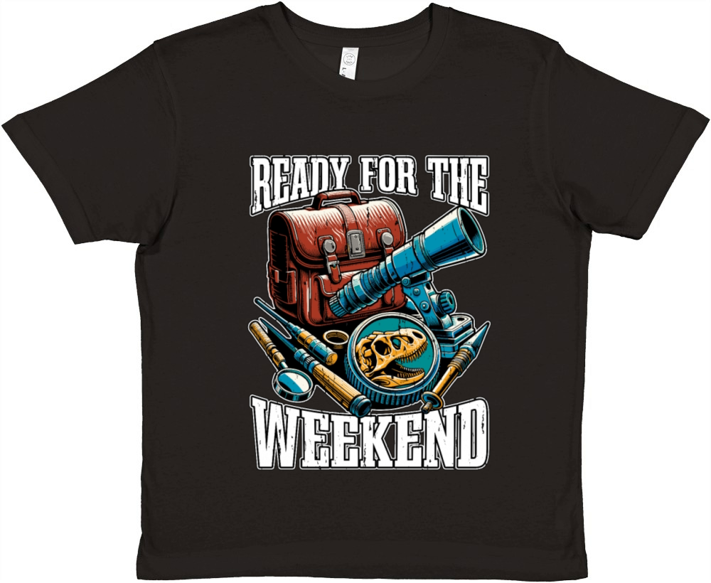 Fossil Hunter Ready For The Weekend Geologist Premium Kids Crewneck T-shirt