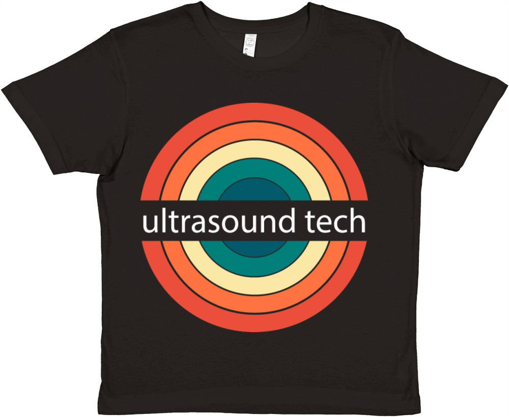 Retro Vintage Sonogram Funny Ultrasound Tech Premium Kids Crewneck T-shirt