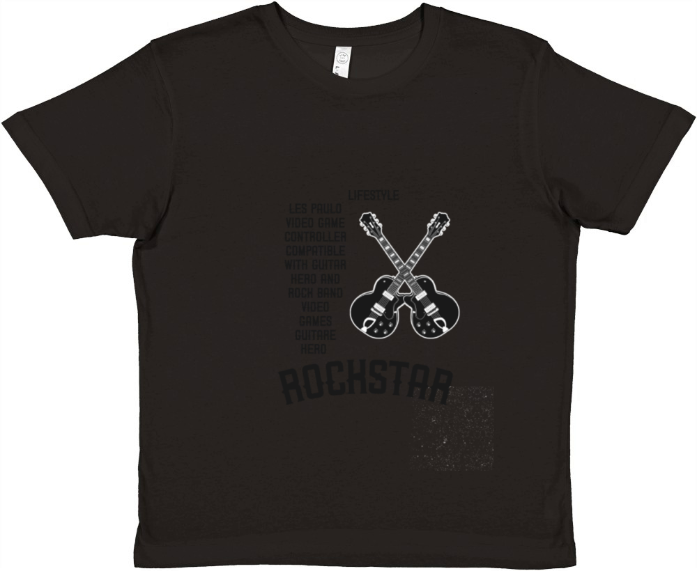 T-shirt aile de guitare rock n Roll Premium Kids Crewneck T-shirt