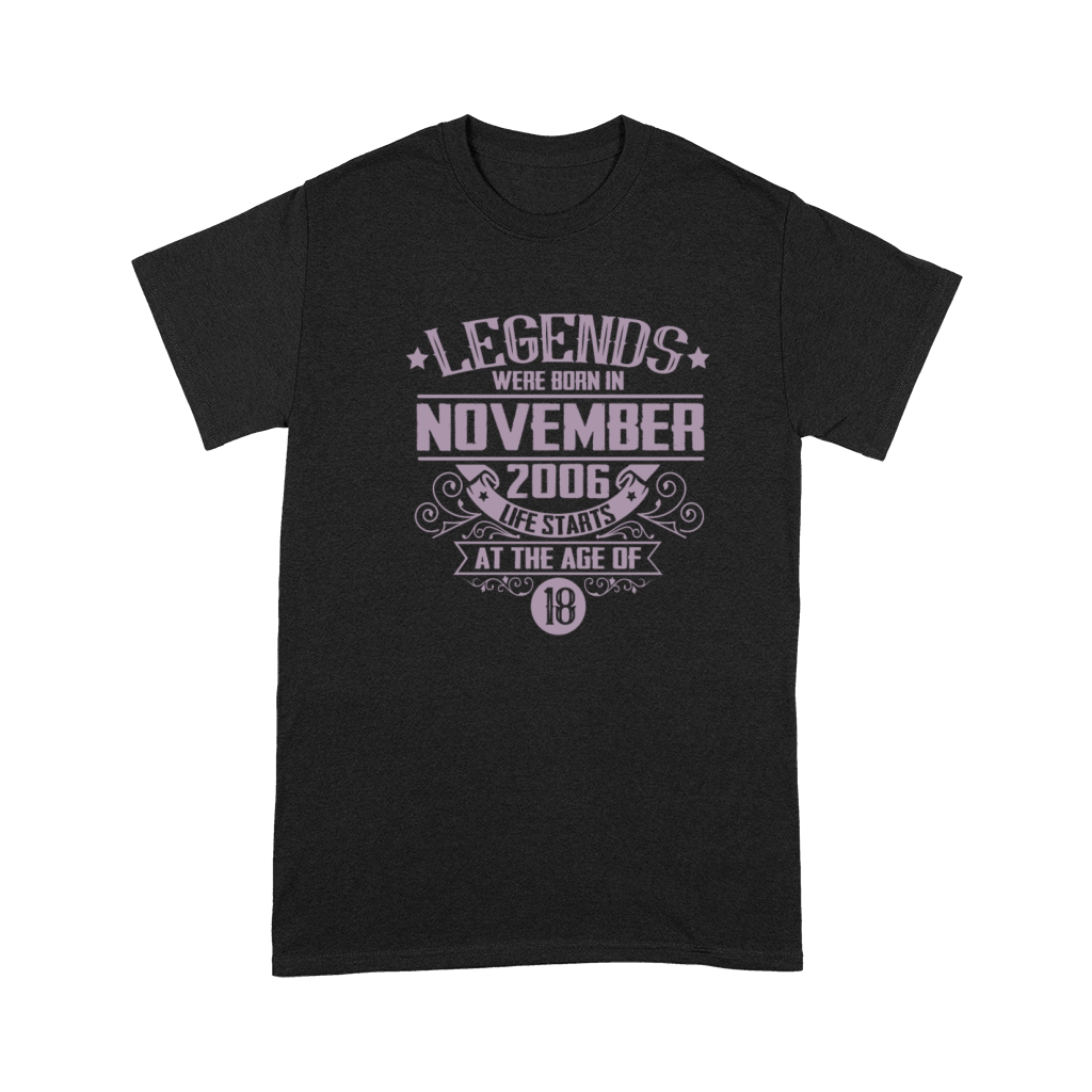 Legends Born November 2006 18 Birthday Vintage Premium T-shirt