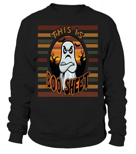 This Is Boo Sheet Ghost Retro Halloween Costume Sweatshirt Unisex