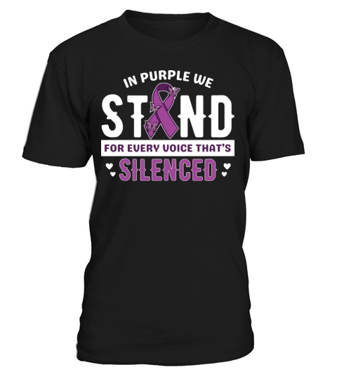 Purple ribbon Violence Awareness shirt design T-Shirt Unisex
