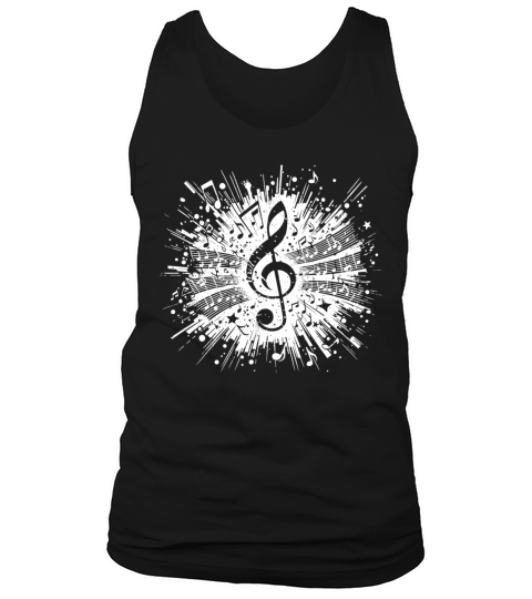 Flying Music Clef Vintage Sheet Music Tank Top Unisex