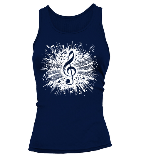 Flying Music Clef Vintage Sheet Music Tank top Woman