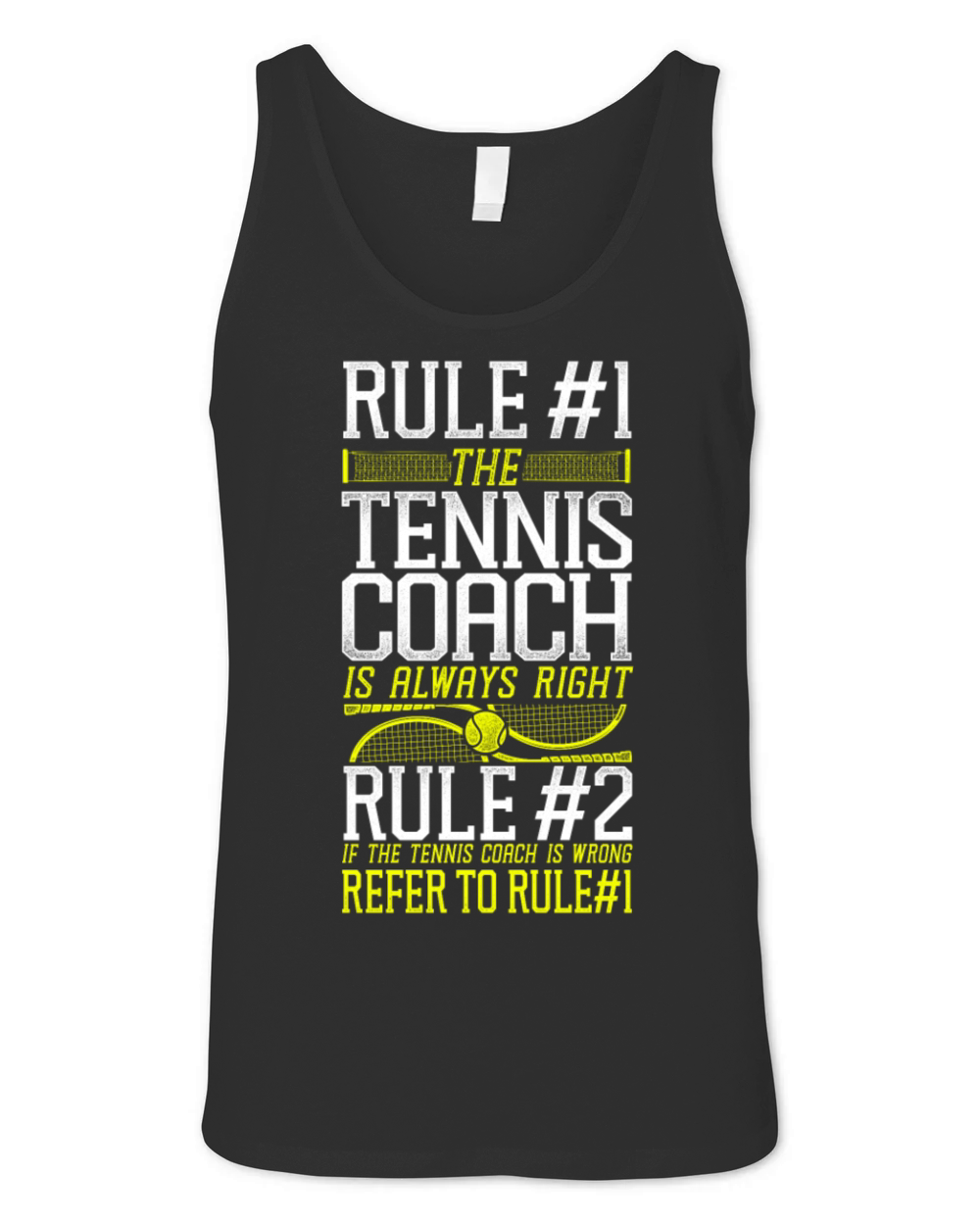 Funny Tennis Player Racket Coach Unisex Jersey Tank