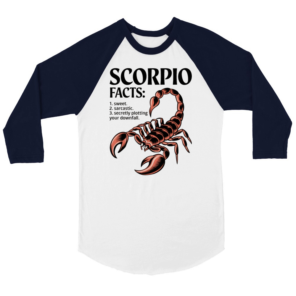 Funny Scorpio Zodiac Quote Unisex ¾ sleeve Raglan T-shirt