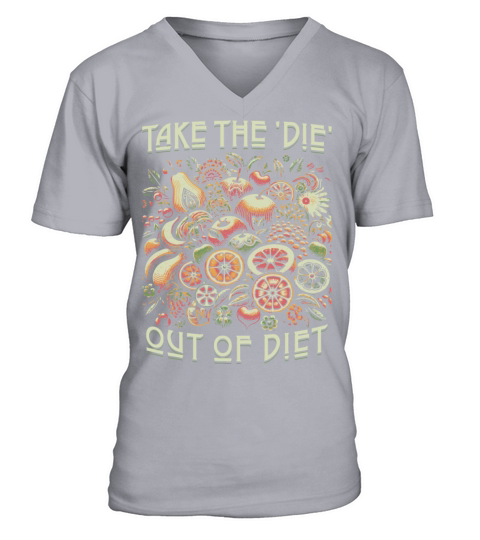 Funny Tee Design for Healthy diet V-Neck T-shirt