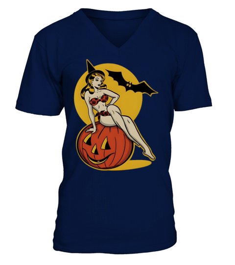 Halloween Vintage V-Neck T-shirt