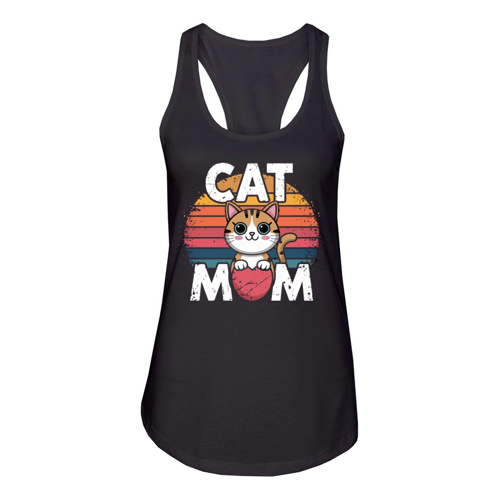 Cat Mom Shirt Women's Racerback Tank