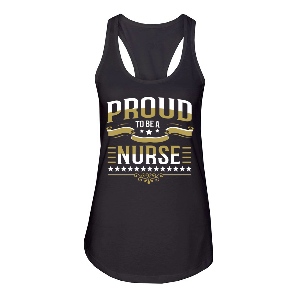 Male Nursing Medical Worker Proud To Be A Nurse Women's Racerback Tank