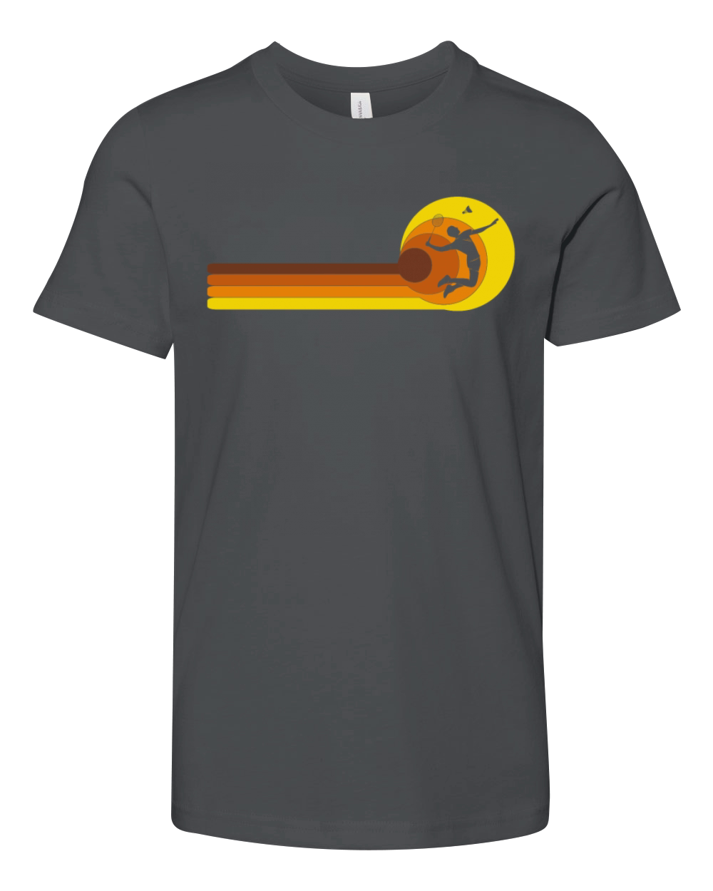 Badminton-player game shuttlecock 70s Year Youth Unisex Jersey Tee