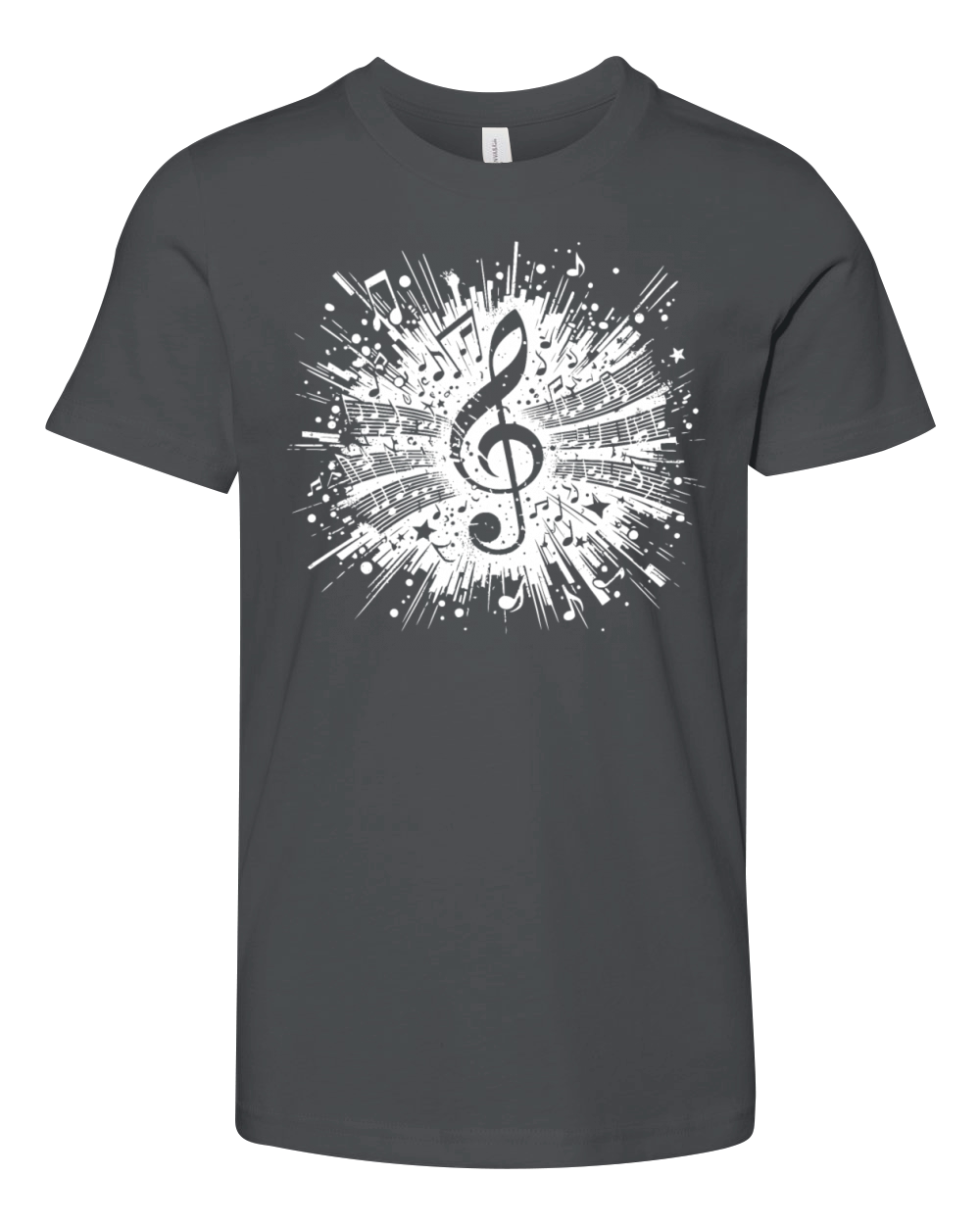 Flying Music Clef Vintage Sheet Music Youth Unisex Jersey Tee