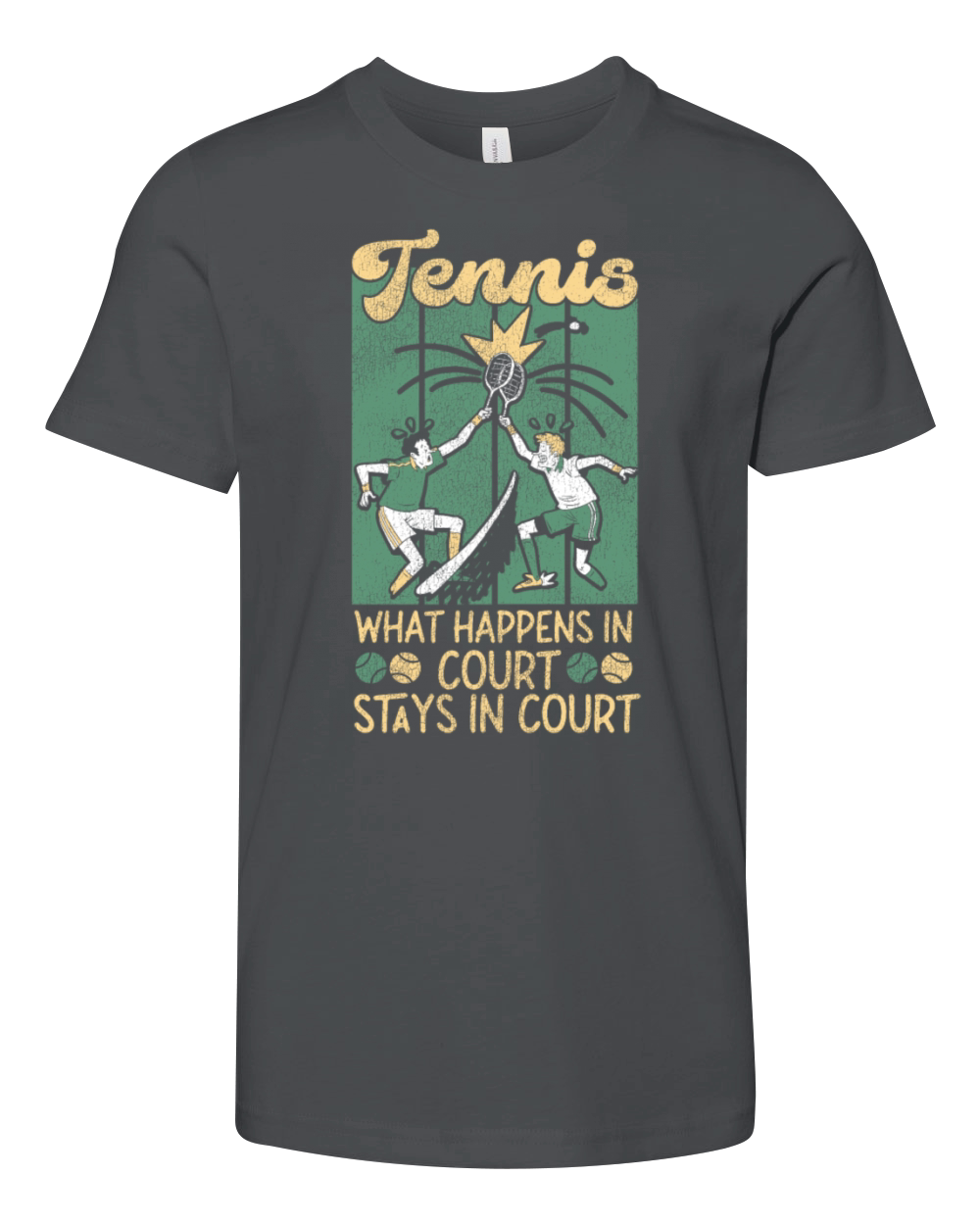 Funny Tennis Player Racket Tennis Youth Unisex Jersey Tee