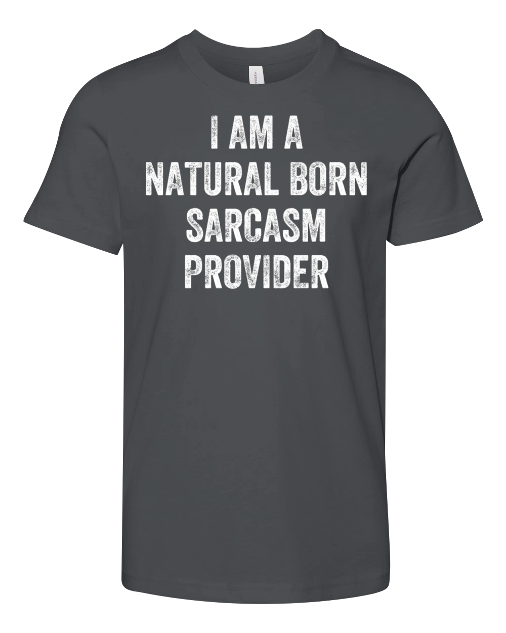 Natural Born Sarcasm Provider Witty Humor Expert Youth Unisex Jersey Tee