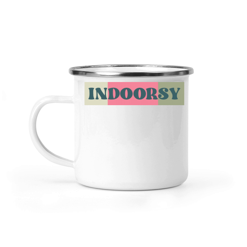 Indoorsy funny indoor lovers quote Camping Mug