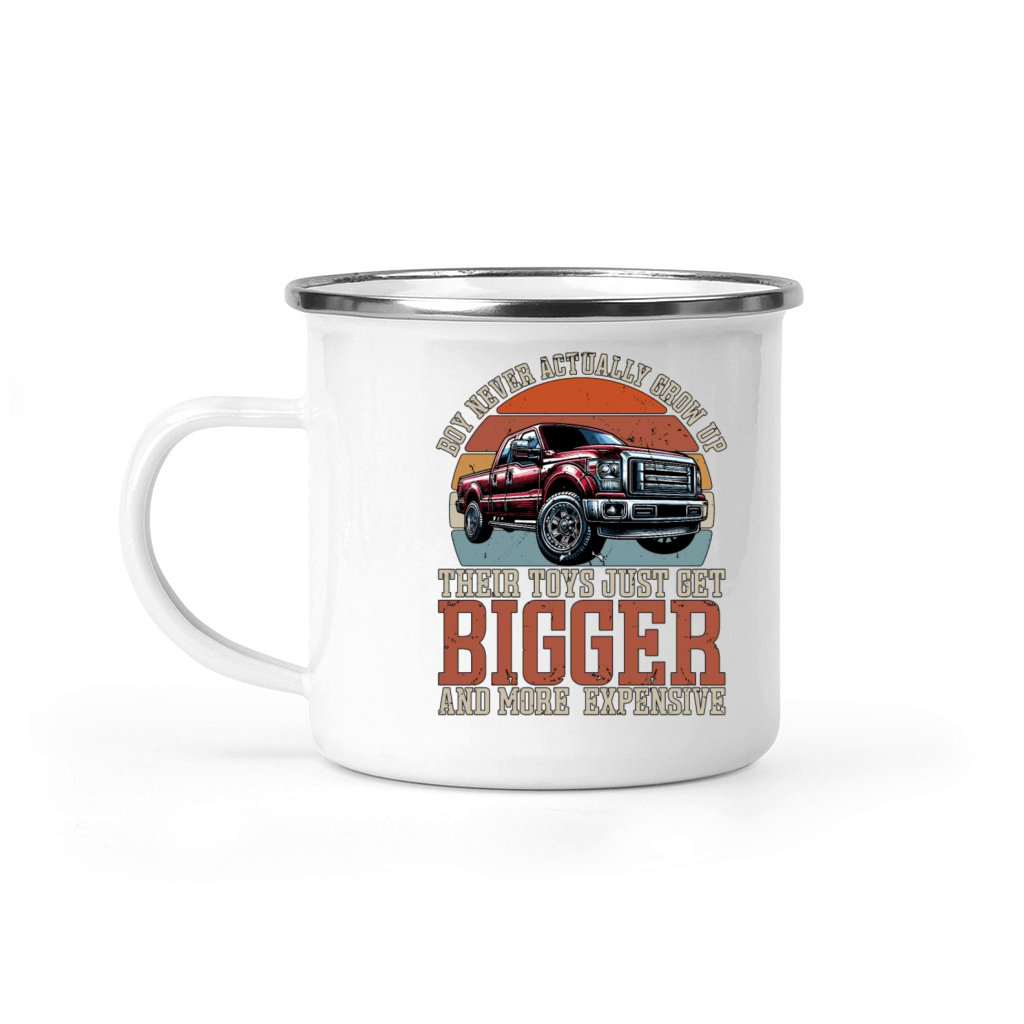 Pickup Truck Boys Never Actually Grow Up Drivers Camping Mug