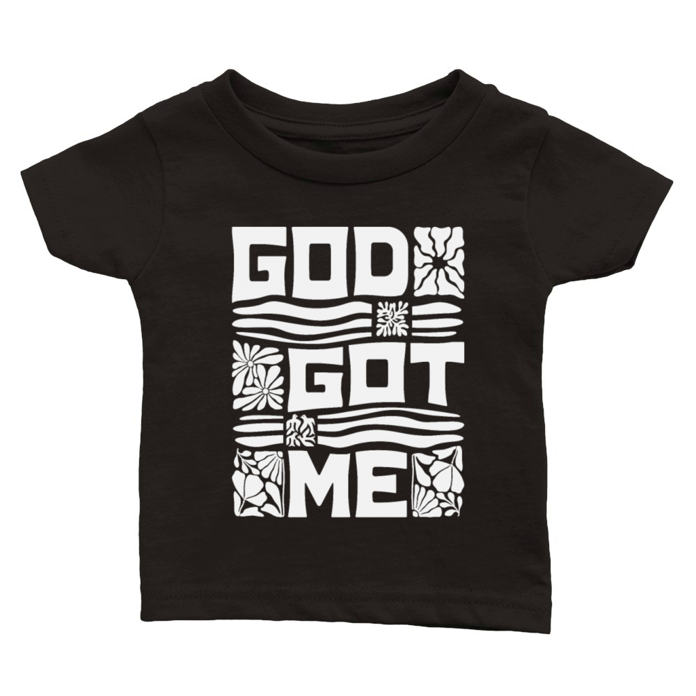 Christian Quote - God Got Me Classic Baby Crewneck T-shirt