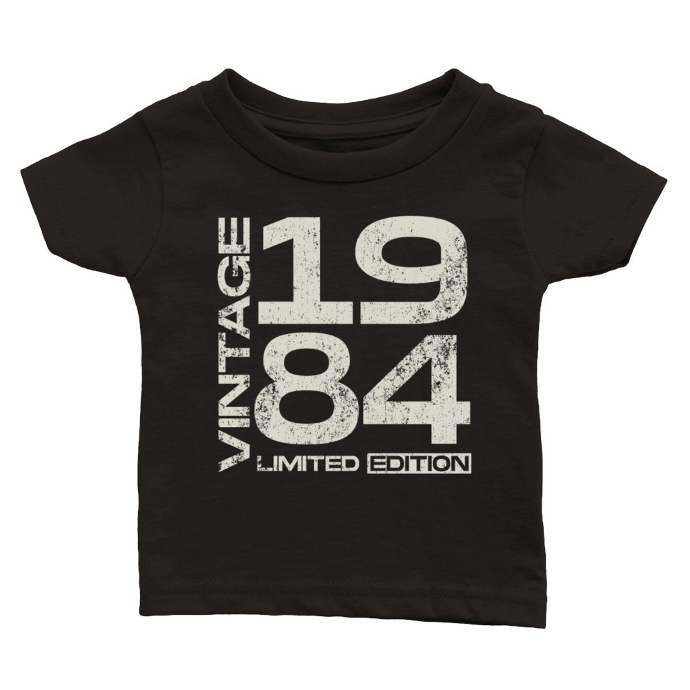 Vintage 1984 Retro 40th Birthday Classic Baby Crewneck T-shirt