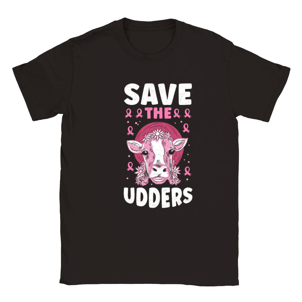 Save The Udders Breast Cancer Classic Kids Crewneck T-shirt