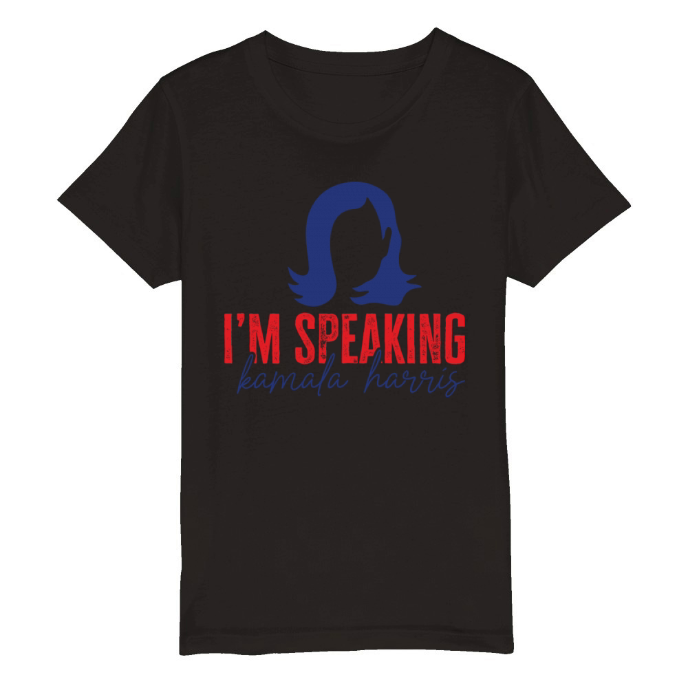 I’m Speaking Kamala Harris Organic Kids Crewneck T-shirt