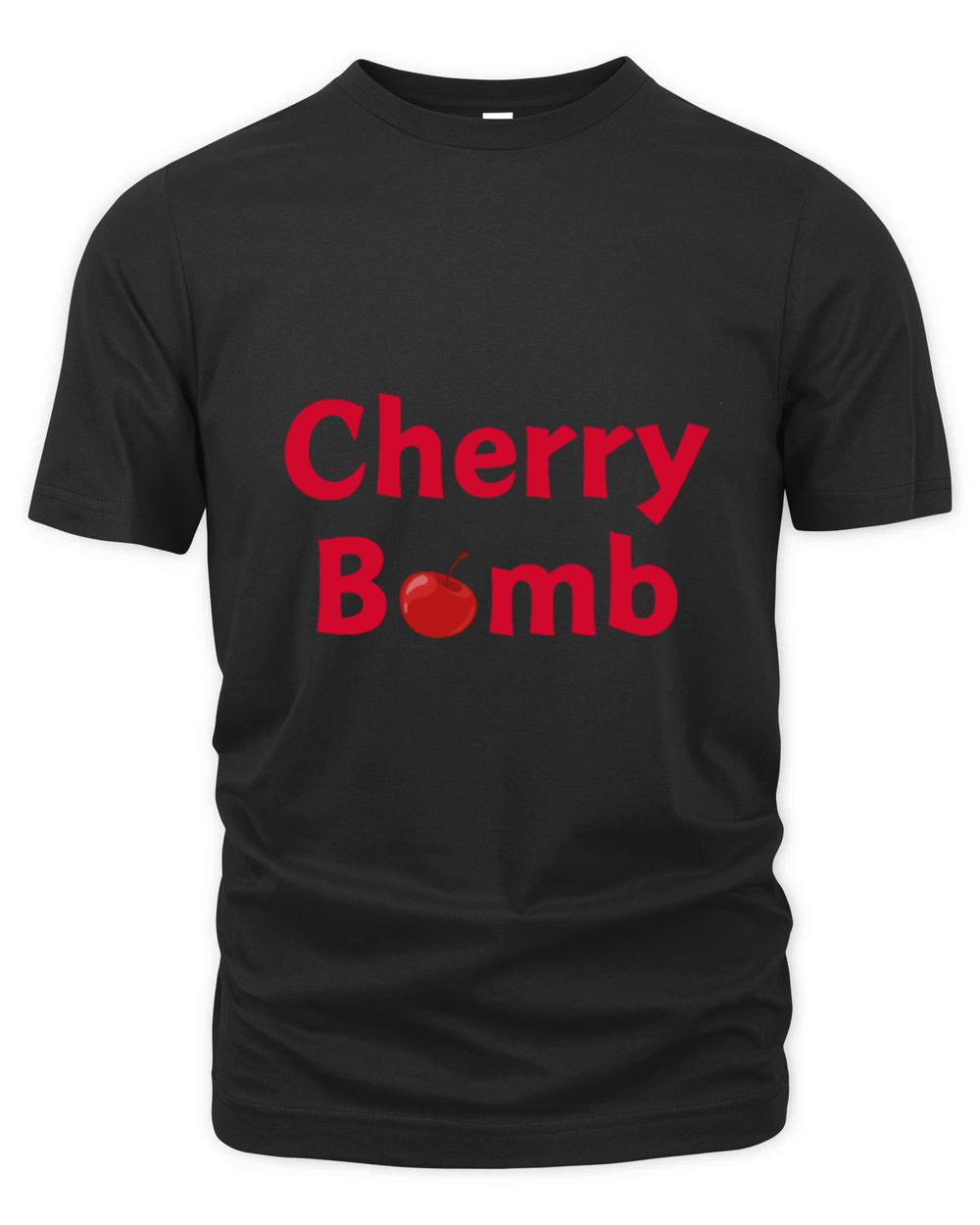 Cute vintage Cherry Bomb Design Organic Unisex T-shirt
