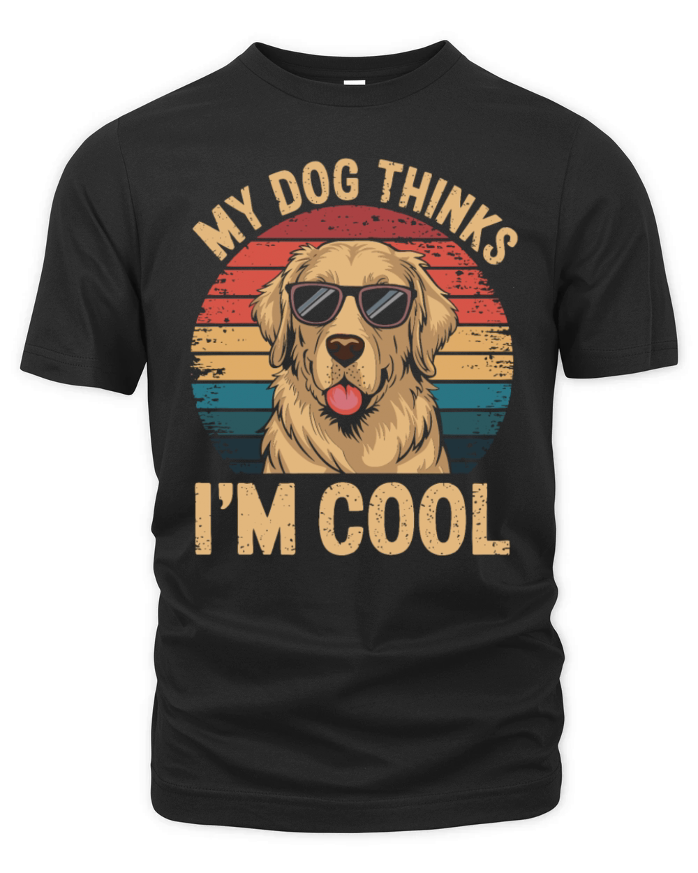Golden Retriever My Dog Thinks Im Cool Organic Unisex T-shirt