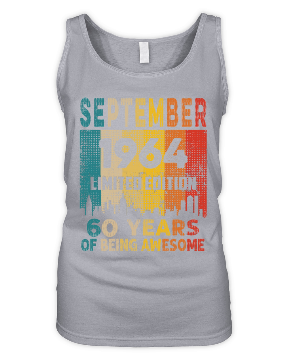 Born in SEPTEMBER 1964 Vintage 60th Birthday Gift Organic Women's Tank Top
