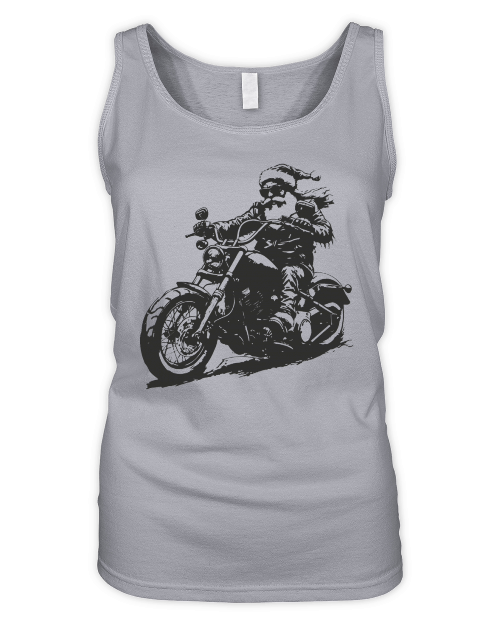 Santa Claus Biker Motorcycle Club Chopper Santa Organic Women's Tank Top