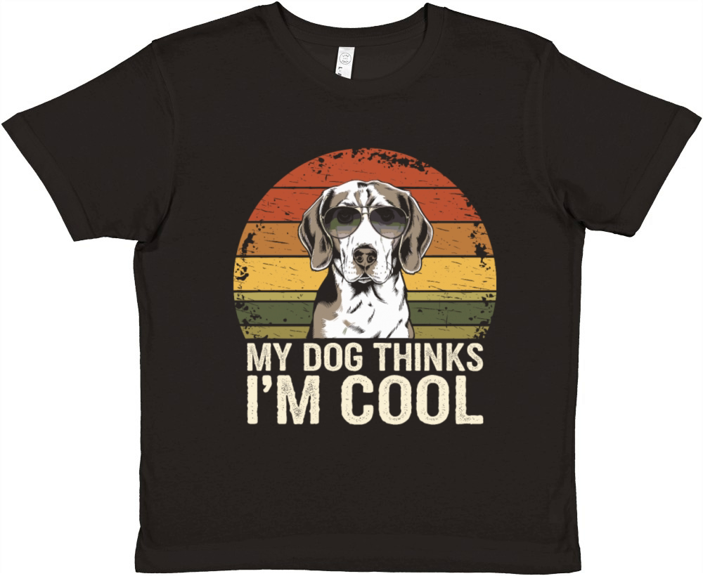 Beagle My Dog Thinks Im Cool Premium Kids Crewneck T-shirt
