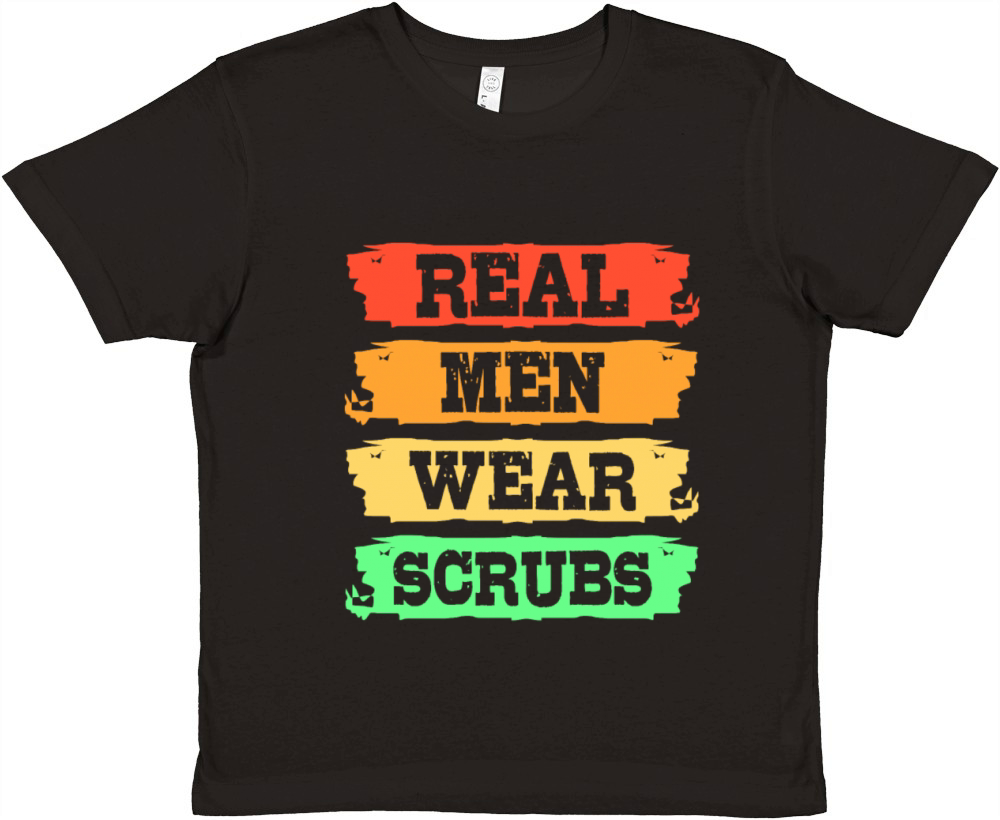 Retro Male Nurse Nursing Real Men Wear Scrubs Premium Kids Crewneck T-shirt